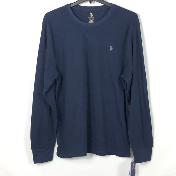 U.S Polo Assn. Men’s Thermal Long Sleeve Lounge Top - Picture 1 of 8